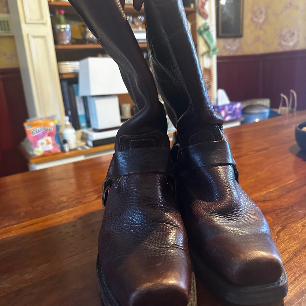 Frye Dark Brown Leather Boots - Picture 2 of 4